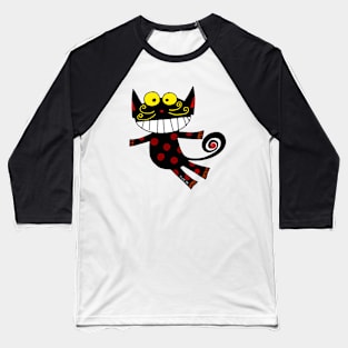 funny black cat Baseball T-Shirt